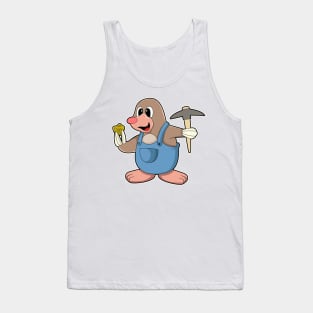 Mole as Miner with Gold Tank Top